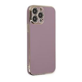 Alan Şanslı iPhone 14 Pro Volet Silikon Mor Kılıf