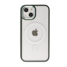 Alan Şanslı iPhone 14 Room Magneticsafe Köknar Yeşili Silikon Kılıf