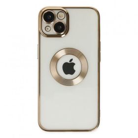 Alan Şanslı iPhone 14 Slot Gold Silikon Kılıf