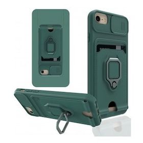 Alan Şanslı iPhone 6 Zuma Kartvizitli Yüzüklü Yeşil Silikon Kılıf