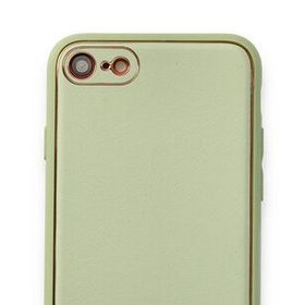 Alan Şanslı iPhone 7 Coco Açık Yeşil Deri Silikon Kapak Kılıf