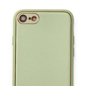 Alan Şanslı iPhone 7 Coco Açık Yeşil Deri Silikon Kapak Kılıf