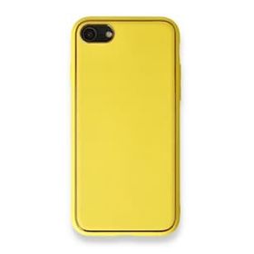 Alan Şanslı iPhone 7 Coco Sarı Deri Silikon Kapak Kılıf