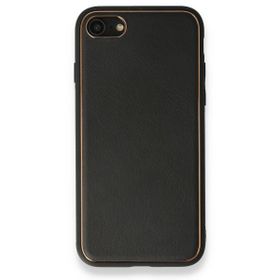 Alan Şanslı iPhone 7 Coco Siyah Deri Silikon Kapak Kılıf