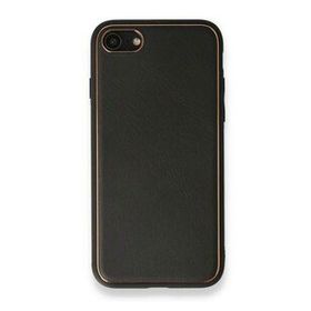 Alan Şanslı iPhone 7 Coco Siyah Deri Silikon Kapak Kılıf