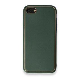 Alan Şanslı iPhone 7 Coco Yeşil Deri Silikon Kapak Kılıf