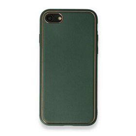 Alan Şanslı iPhone 7 Coco Yeşil Deri Silikon Kapak Kılıf