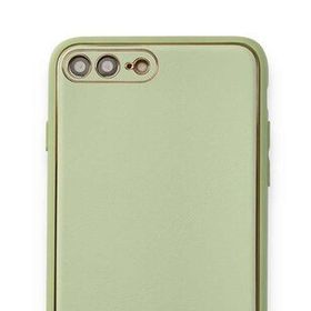 Alan Şanslı iPhone 7 Plus Coco Açık Yeşil Deri Silikon Kapak Kılıf