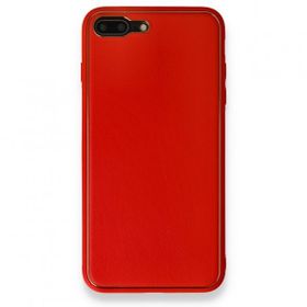 Alan Şanslı iPhone 7 Plus Coco Kırmızı Deri Silikon Kapak Kılıf