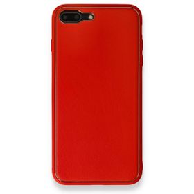 Alan Şanslı iPhone 7 Plus Coco Kırmızı Deri Silikon Kapak Kılıf