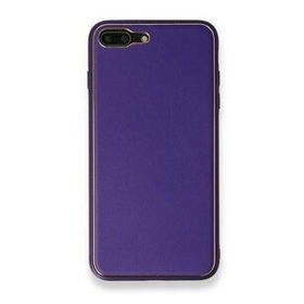 Alan Şanslı iPhone 7 Plus Coco Mor Deri Silikon Kapak Kılıf