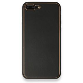 Alan Şanslı iPhone 7 Plus Coco Siyah Deri Silikon Kapak Kılıf