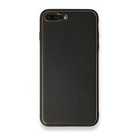 Alan Şanslı iPhone 7 Plus Coco Siyah Deri Silikon Kapak Kılıf