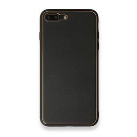 Alan Şanslı iPhone 7 Plus Coco Siyah Deri Silikon Kapak Kılıf