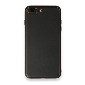 Alan Şanslı iPhone 7 Plus Coco Siyah Deri Silikon Kapak Kılıf