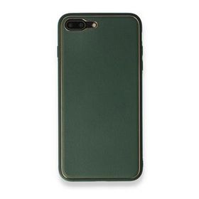 Alan Şanslı iPhone 7 Plus Coco Yeşil Deri Silikon Kapak Kılıf
