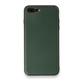 Alan Şanslı iPhone 7 Plus Coco Yeşil Deri Silikon Kapak Kılıf