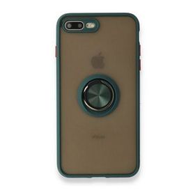 Alan Şanslı iPhone 7 Plus Montreal Yüzüklü Silikon Kapak Yeşil Cep Telefonu Kılıfı