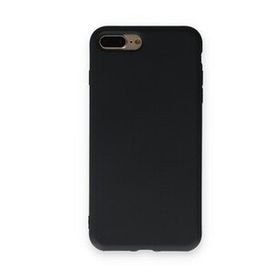 Alan Şanslı iPhone 7 Plus Nano İçi Kadife Silikon Siyah Cep Telefonu Kılıfı
