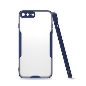 Alan Şanslı iPhone 7 Plus Platin Silikon Lacivert Cep Telefonu Kılıfı