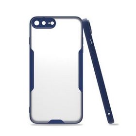 Alan Şanslı iPhone 7 Plus Platin Silikon Lacivert Cep Telefonu Kılıfı