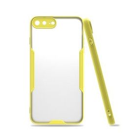 Alan Şanslı iPhone 7 Plus Platin Silikon Sarı Cep Telefonu Kılıfı