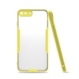 Alan Şanslı iPhone 7 Plus Platin Silikon Sarı Cep Telefonu Kılıfı