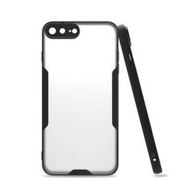 Alan Şanslı iPhone 7 Plus Platin Silikon Siyah Cep Telefonu Kılıfı