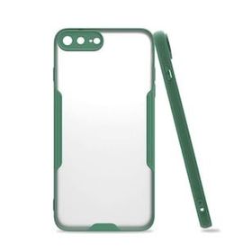 Alan Şanslı iPhone 7 Plus Platin Silikon Yeşil Cep Telefonu Kılıfı