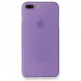 Alan Şanslı iPhone 7 Plus PP Ultra İnce Kapak Mor Cep Telefonu Kılıfı