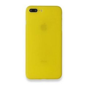 Alan Şanslı iPhone 7 Plus PP Ultra İnce Kapak Sarı Cep Telefonu Kılıfı
