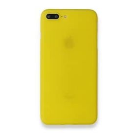 Alan Şanslı iPhone 7 Plus PP Ultra İnce Kapak Sarı Cep Telefonu Kılıfı