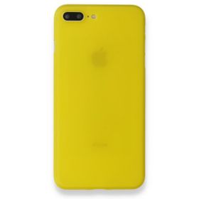 Alan Şanslı iPhone 7 Plus PP Ultra İnce Kapak Sarı Cep Telefonu Kılıfı