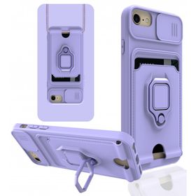 Alan Şanslı iPhone 7 Zuma Kartvizitli Yüzüklü Lila Silikon Kılıf