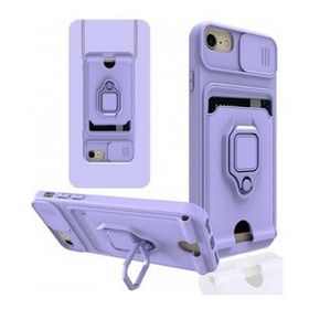 Alan Şanslı iPhone 7 Zuma Kartvizitli Yüzüklü Lila Silikon Kılıf
