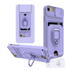 Alan Şanslı iPhone 7 Zuma Kartvizitli Yüzüklü Lila Silikon Kılıf
