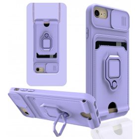 Alan Şanslı iPhone 7 Zuma Kartvizitli Yüzüklü Lila Silikon Kılıf