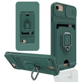 Alan Şanslı iPhone 7 Zuma Kartvizitli Yüzüklü Yeşil Silikon Kılıf