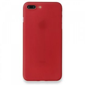 Alan Şanslı iPhone 8 Plus PP Ultra İnce Kapak Kırmızı Kılıf