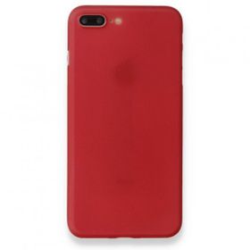 Alan Şanslı iPhone 8 Plus PP Ultra İnce Kapak Kırmızı Kılıf