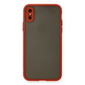 Alan Şanslı iPhone X Montreal Kırmızı Silikon Kapak Kılıf