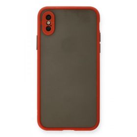 Alan Şanslı iPhone X Montreal Kırmızı Silikon Kapak Kılıf