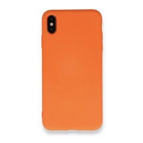 Alan Şanslı iPhone X Nano İçi Kadife Silikon Turuncu Kılıf