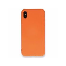 Alan Şanslı iPhone X Nano İçi Kadife Silikon Turuncu Kılıf