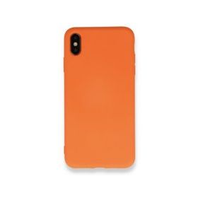 Alan Şanslı iPhone X Nano İçi Kadife Silikon Turuncu Kılıf