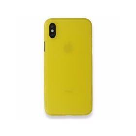 Alan Şanslı iPhone X PP Ultra İnce Kapak Sarı Kılıf