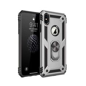 Alan Şanslı iPhone X Sofya Yüzüklü Silikon Kapak Gümüş Kılıf