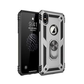 Alan Şanslı iPhone X Sofya Yüzüklü Silikon Kapak Gümüş Kılıf