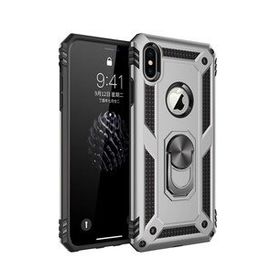 Alan Şanslı iPhone X Sofya Yüzüklü Silikon Kapak Gümüş Kılıf