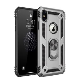 Alan Şanslı iPhone X Sofya Yüzüklü Silikon Kapak Gümüş Kılıf